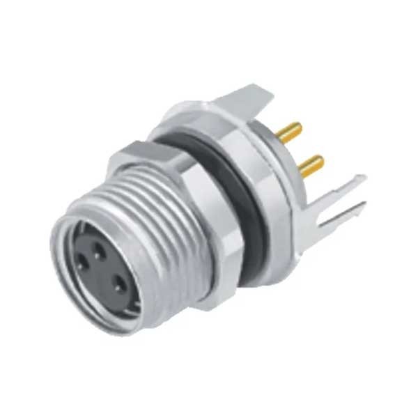 Binder Flanschdose Frontmontage mit Schirmblech Serie 718 UL