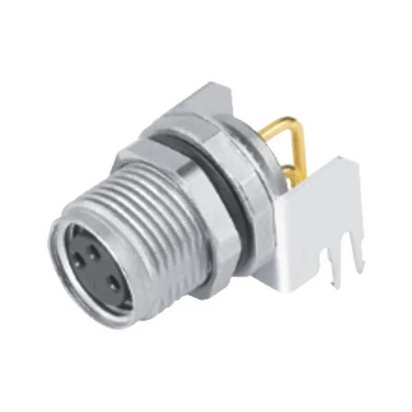 Binder Flanschdose gewinkelt von vorn verschraubbar Serie 718 UL