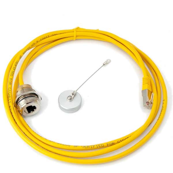 IP-RJ45-Einbaubuchse mit Kappe